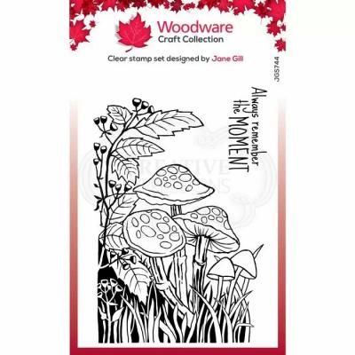Creative Expressions Woodware Clear Stamps - Lino Cut Toadstools